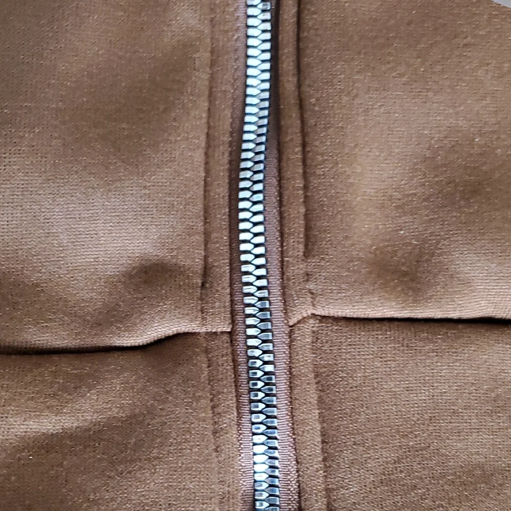 Women's Brown Zip-Up Hoodie Sweatshirt Cabincore Women's Large - Picture 6 of 8